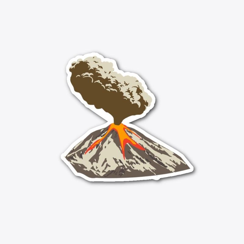 Volcano Sticker